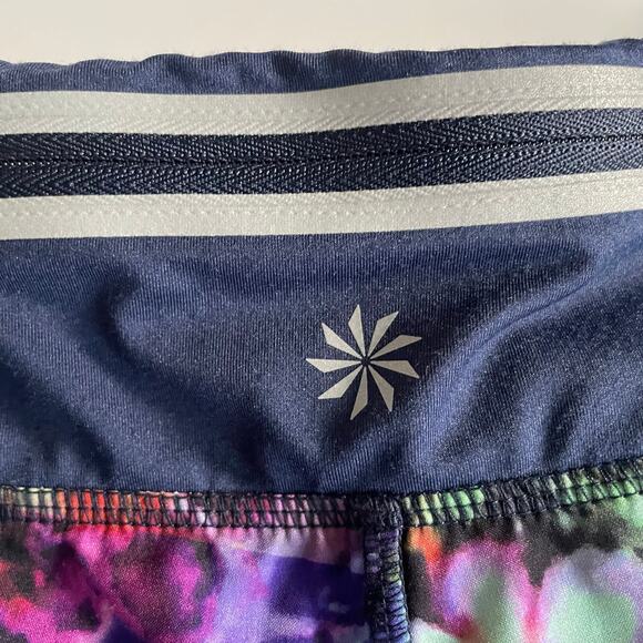 Athleta Womens Running Shorts Size Medium Floral Print Activewear - Picture 5 of 12